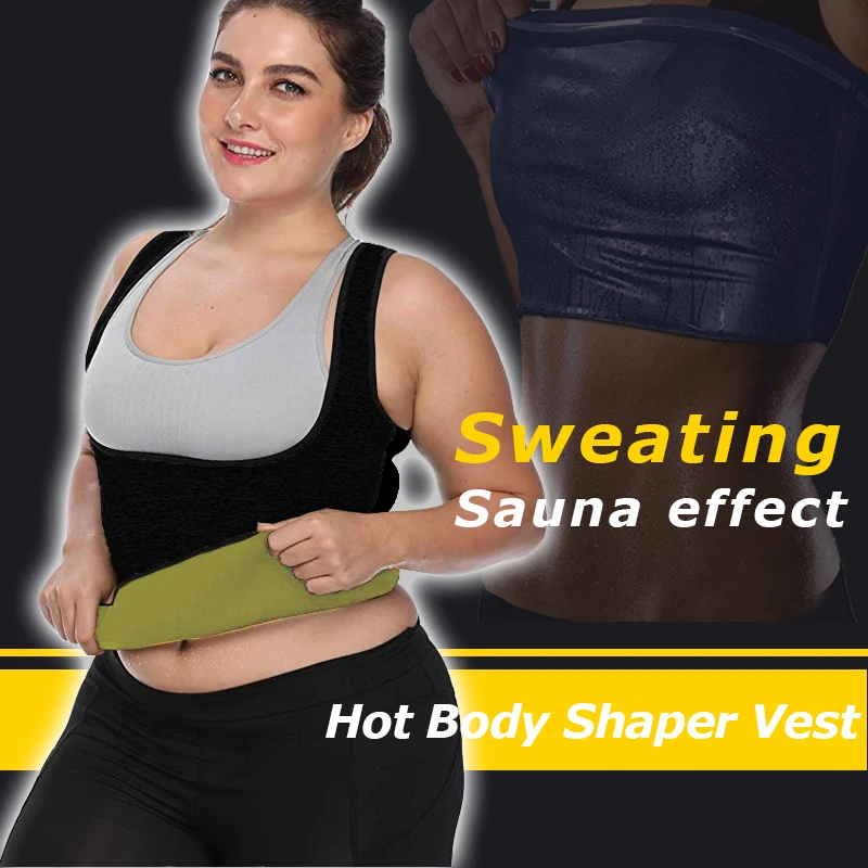 Women's Postpartum Corset Shaper Hot Sweat Workout Tank Top Slimming Vest Tummy Fat Burner Neoprene Shapewear for Weight Loss