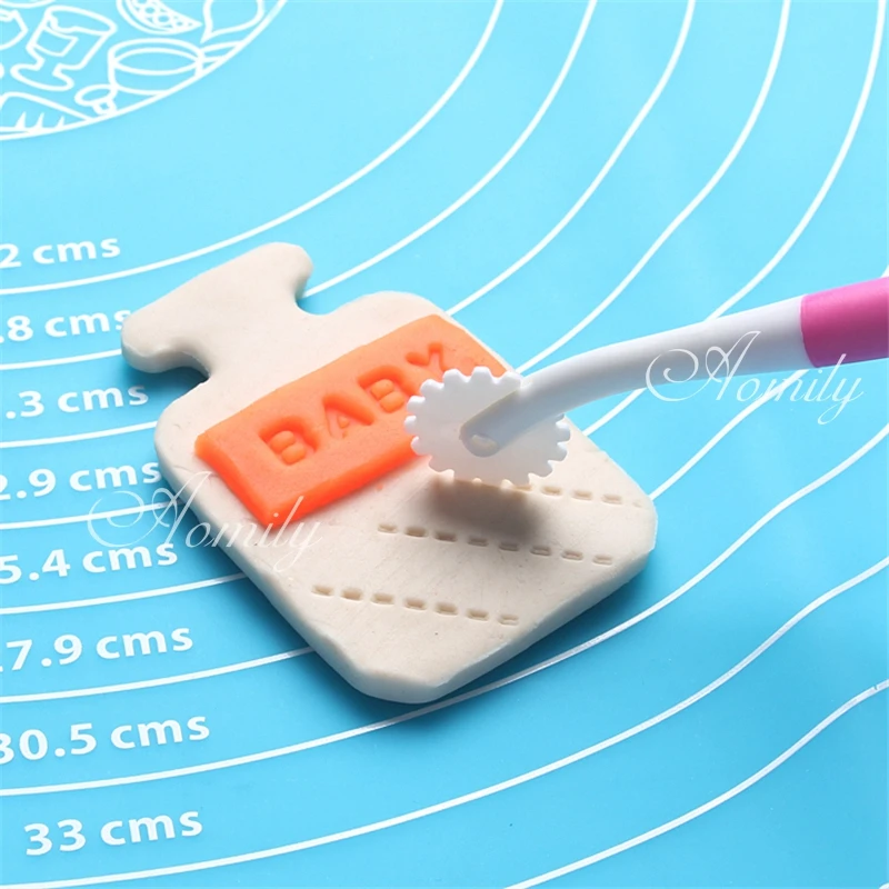 Aomily 3pcs/Set Plastic Cake Decorating Pens Flower Clay Modelling Tools Kitchen Cake Pastry DIY Carving Tools Kit Bakeware Set
