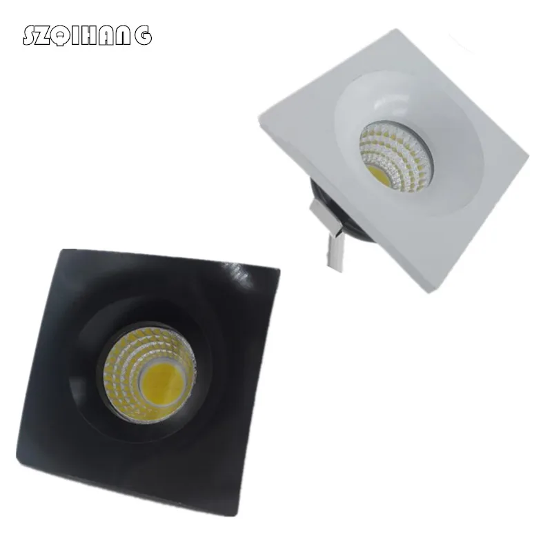 MINI COB square LED downlight 3W 5W Dimmable Foyer living sitting recessed micrIo miniature spot down light AC110V/AC220V