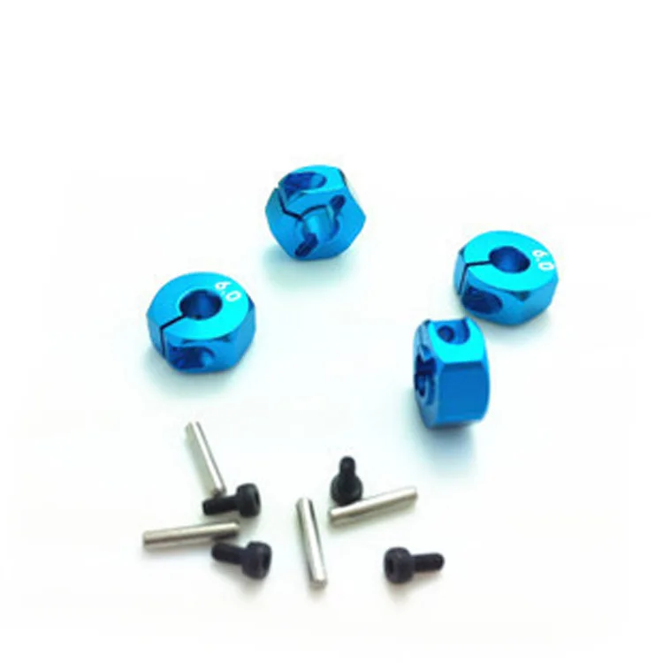 YUKALA  4mm/5mm/6mm metal CNC wheels nut /hex hub for 1:10 RC car  12mm aluminum wheel hex driver  adaptors Multicolored