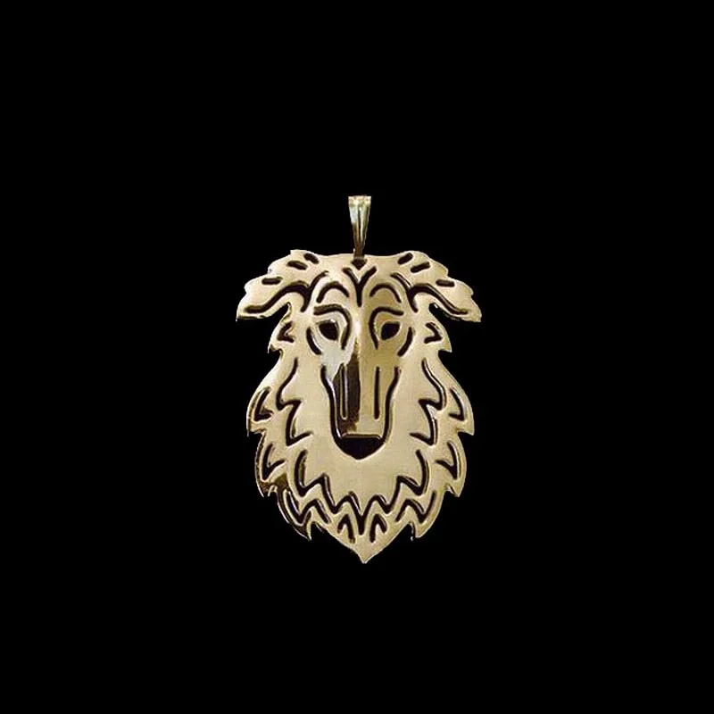 Fashion Cutout Zinc Alloy Animal Pendants Borzoi Jewelry Pendants