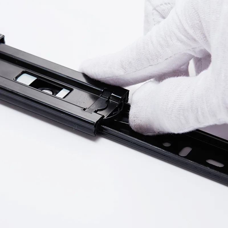 2Pcs Metal Buffer Drawer Slides 8-20 Inch Track Width 45mm Mute Three-Section Rail Sliding Furniture Hardware Fittings