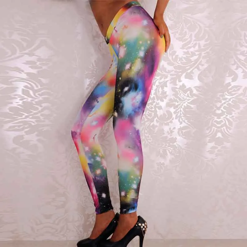 Nieuwe 3D Print Galaxy Leggings Fitness Legins Gothic Mode Slanke Sexy Leggings Vrouw Leggins Push Up