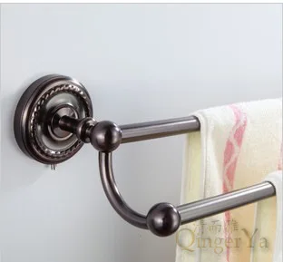 Clean and elegant bathroom towel bar serves a full European antique copper bathroom accessories 604R