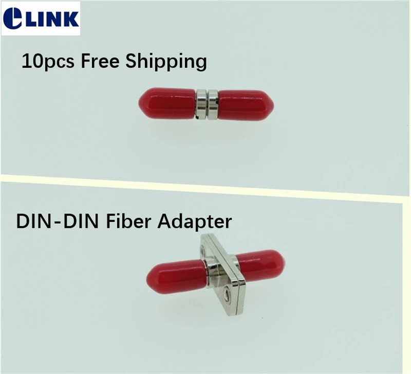 

DIN-DIN fiber adapter round Rectangular UPC APC ftth optical fibre connector DIN coupler wholesales free shipping ELINK 10pcs