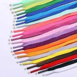 Cadarço plano de 26 cores, cores sólidas, para sapatos esportivos, cordas de cadarço, 80/100/120cm