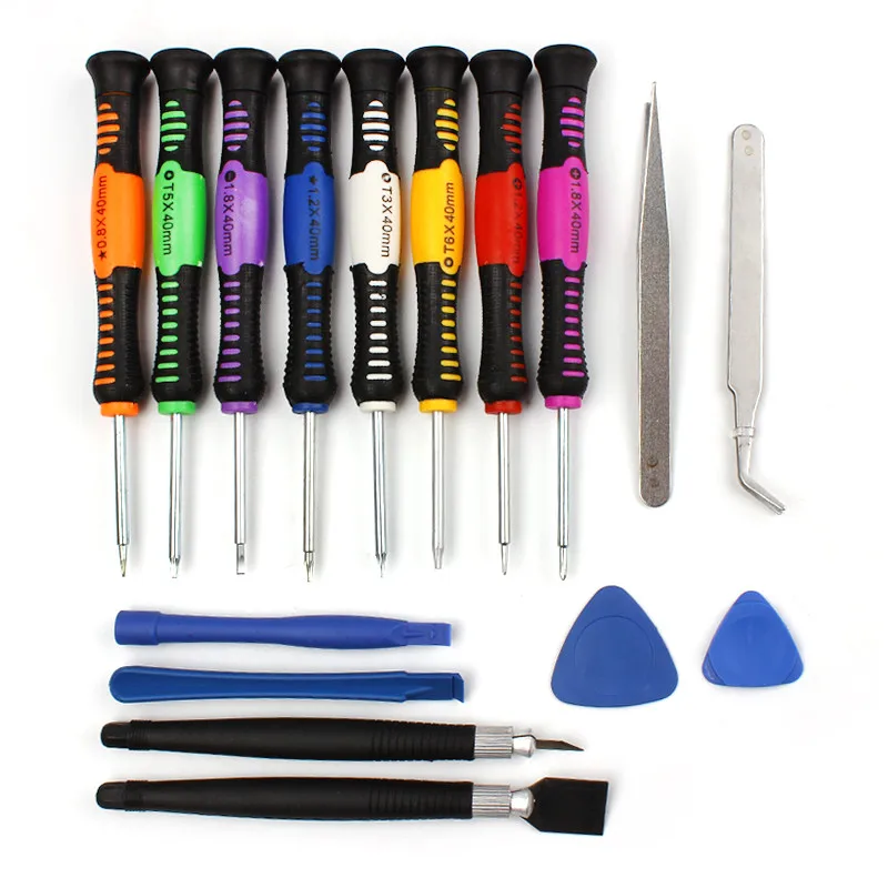 5SET 16 in 1 Mobile Phone Cellphone Opening Repair Tools Screwdrivers Kit Precision For iPhone Samsung HTC Tablet Hand Tools