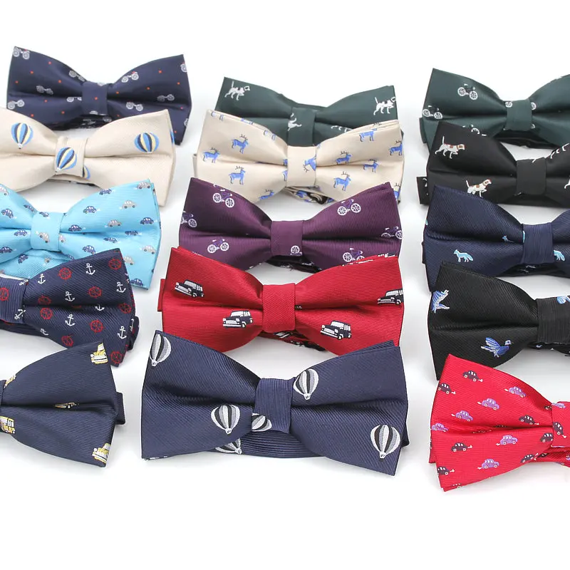 

Brand New Style Men's Cartoon Bowtie For Men Polyester Jacquard Animal Bow tie Wedding Business Suits Bowties Gravatas Butterfly