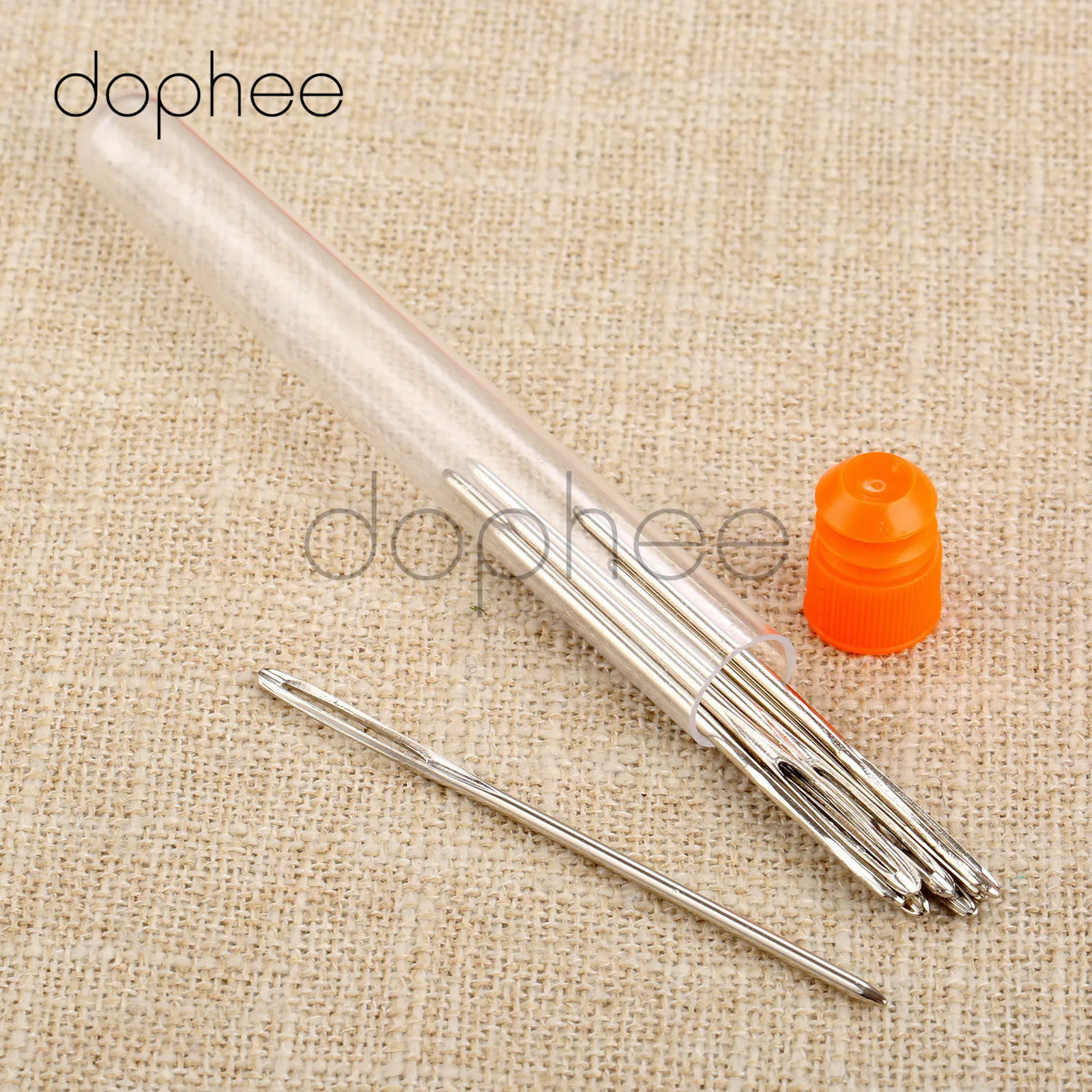 Dophee 9 шт./компл. 5,2/6/7 см крупные тупые иглы для кожи швейные иглы 3 размера нержавеющая сталь Вышивка Швейные аксессуары