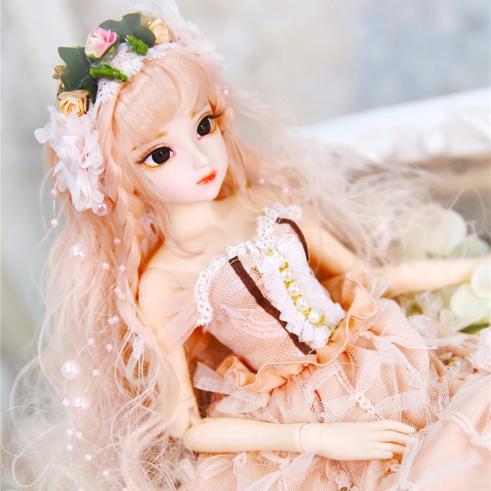 Dbs 1/4 bjd dq boneca diário rainha 45cm princesa incluindo roupas