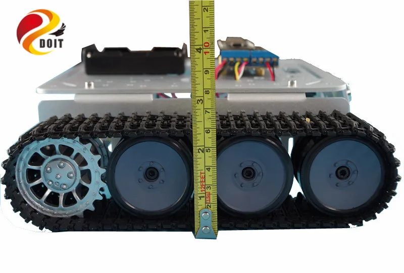 

TP200 WiFi Robot Tank Chassis Robot Car Model Controlled by Android Apple Mobile Phone based on Nodemcu ESP8266 Board Kit