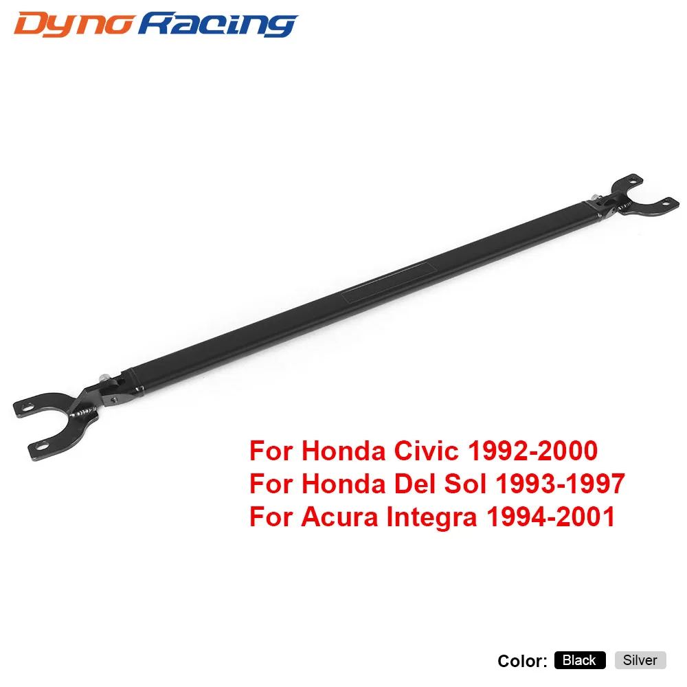 Auto Rear Upper Strut Brace Bar Fit for Honda Civic 92-00 EG EK/93-97 Del Sol/94-01 Integra DC2 Black/Sliver BX101525