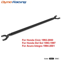 Auto Rear Upper Strut Brace Bar Fit for Honda Civic 92-00 EG EK/93-97 Del Sol/94-01 Integra DC2 Black/Sliver BX101525