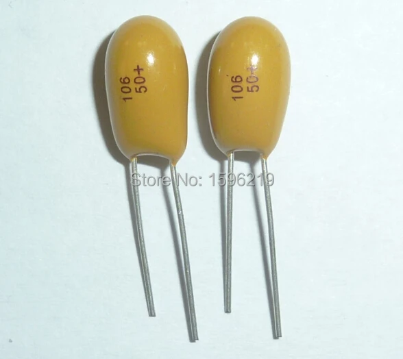 10pcs Tantalum capacitor 10uF 50V 106 Brand New 50V10uF DIP Radial