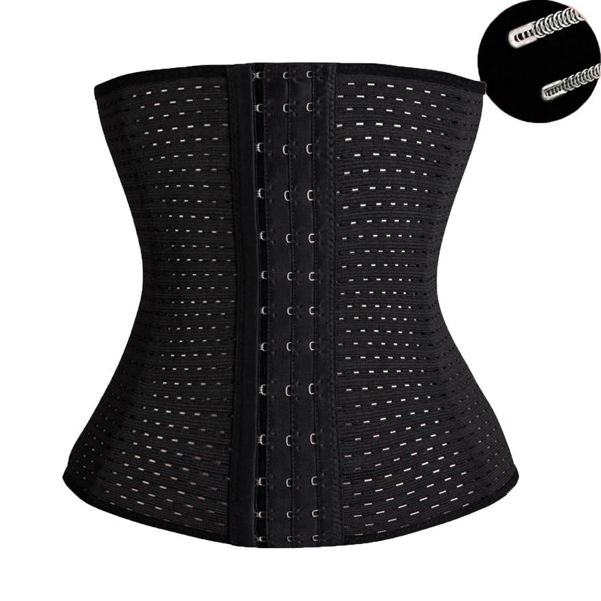 Hot sale Fajas Modeladoras Body Shaper Weight Loss Slimming Waist Trainer Belt Spiral Steel Boned Underbust Corset