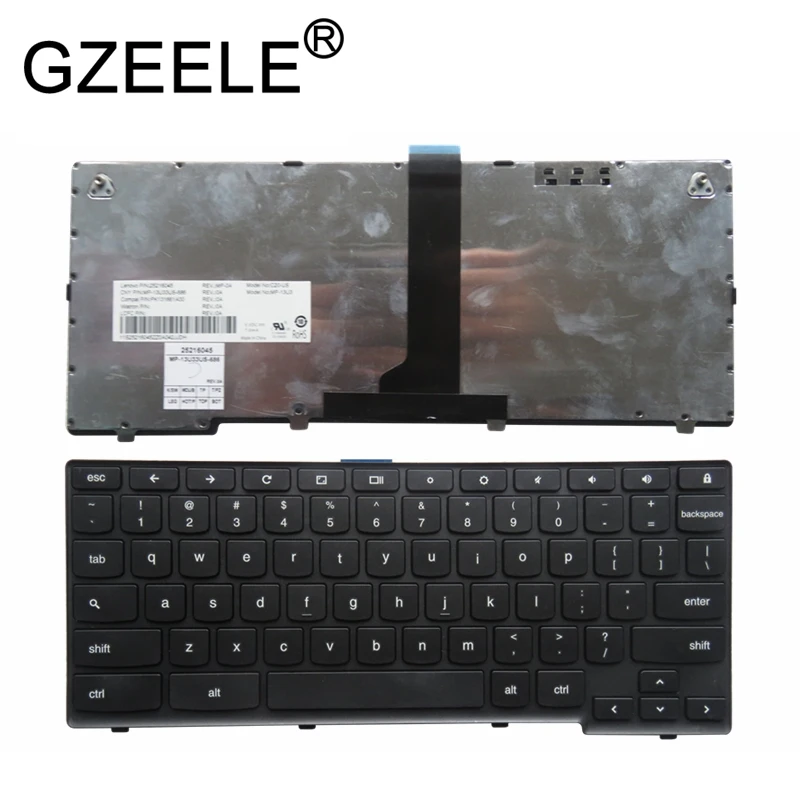 

GZEELE New FOR Lenovo Chromebook N20 N20P 11.6" US Keyboard 25216045 PK131662A00 English version replace keyboard