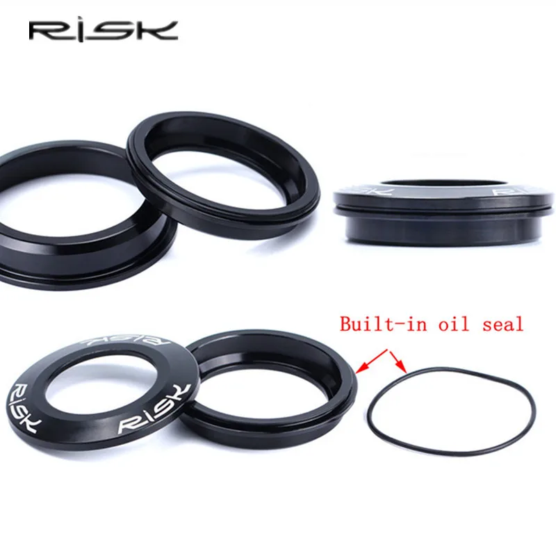 RISK Bike Headset for 28.6/30/39.8/34/41/41.8/44/49.7/50.6/55/56mm Mountain Bicycle External Headset  for Straight or Taper Fork