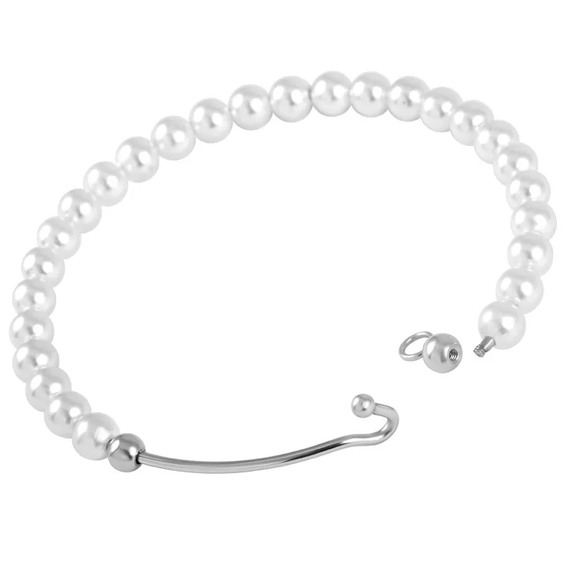 IJB0436 Europe And America Open Pearl Bangles For Women Girls,WHOLESALE 60mm Stainless Steel Wire Bracelets & Bangles Jewelry