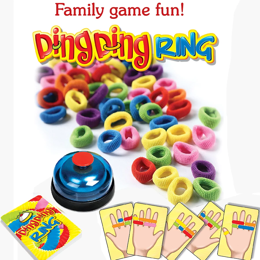 Family Fun Ding Ding Hairs Ring Great Party Games Vision Reagency Challenge Educational toys playset for 2-6 players