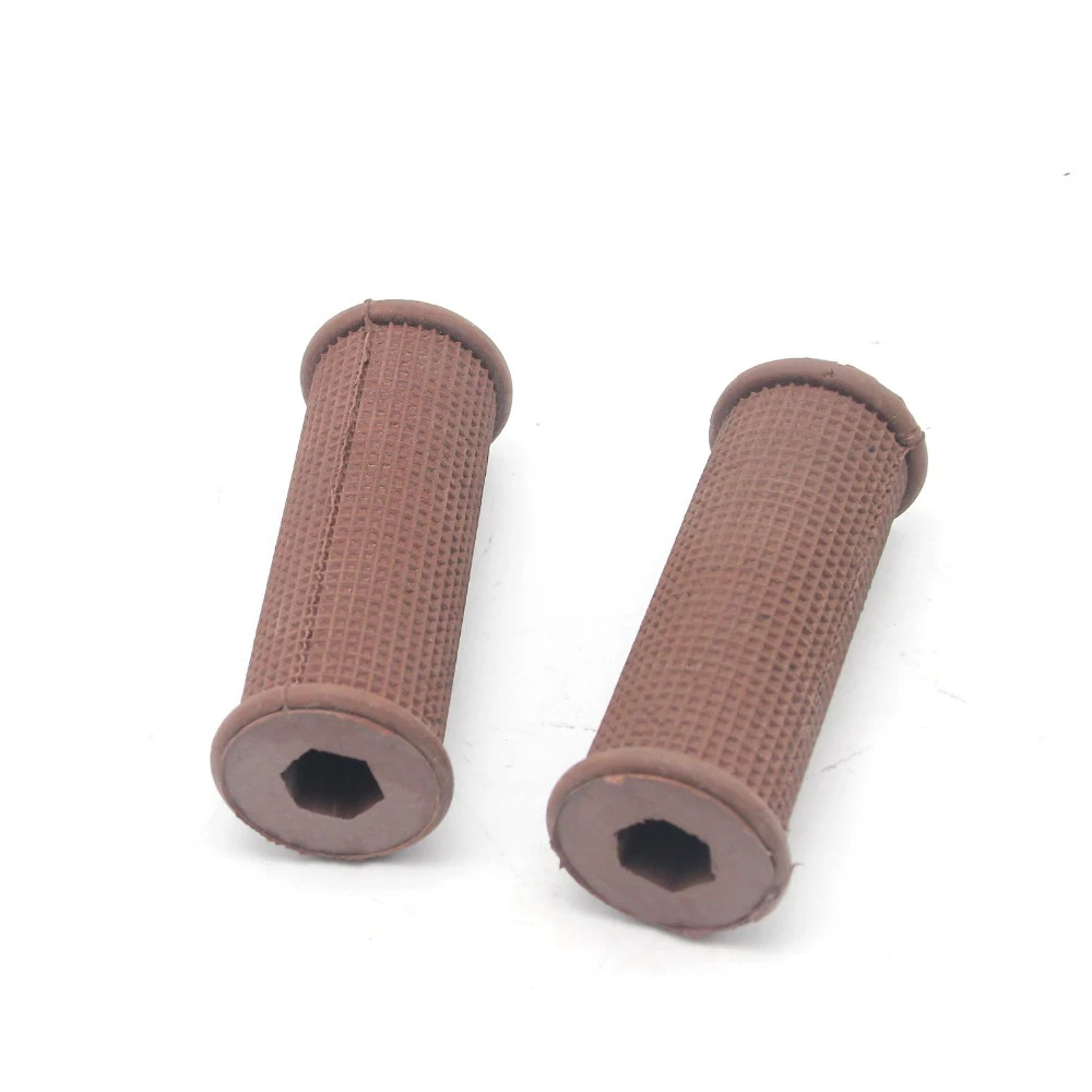 Alconstar- Brown Color Motorcycle Retro Rubber Pedal Foot Rests CJ-K750 for BMW R12 R51 R71 R72 Motor Used for Ural M72 Moto