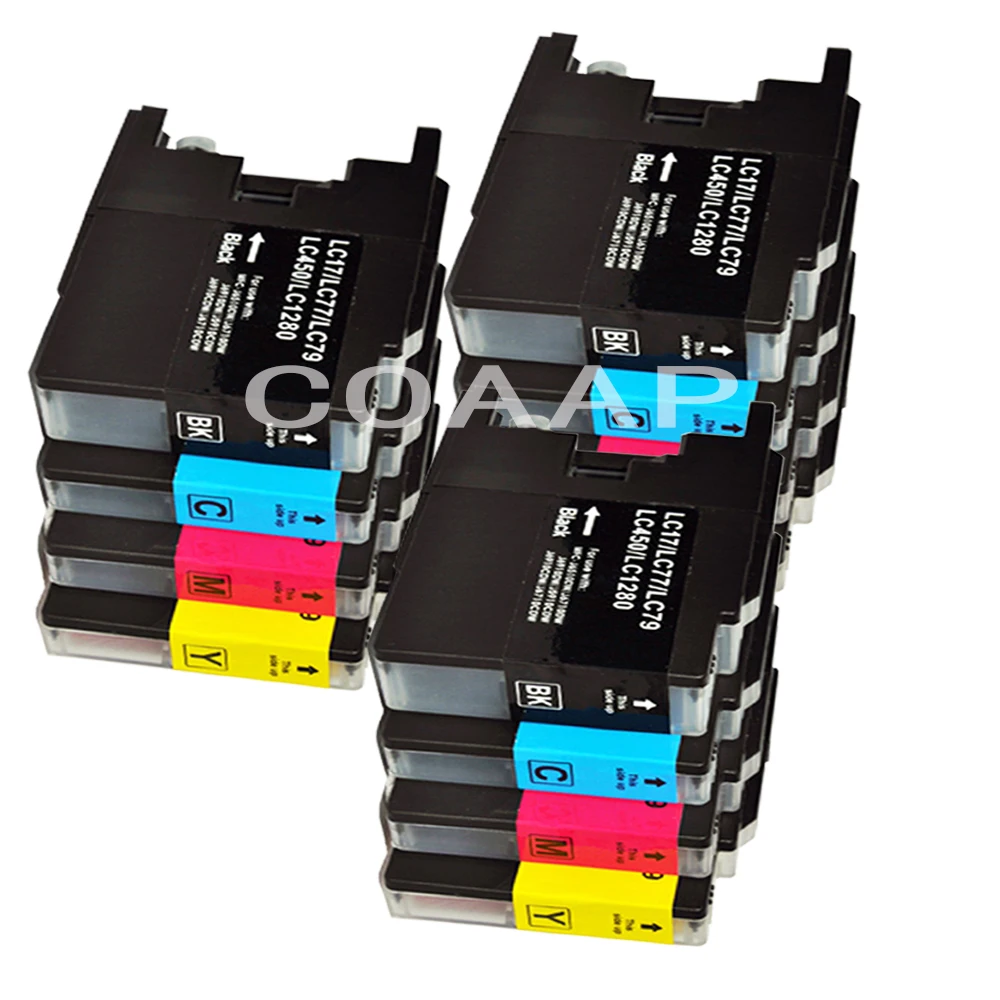 12 Compatible Brother LC1240 LC1280 Ink Cartridges for Brother MFC-J430W MFC-J5910DW MFC-J625DW MFC-J6510DW MFC-J6710DW Printer