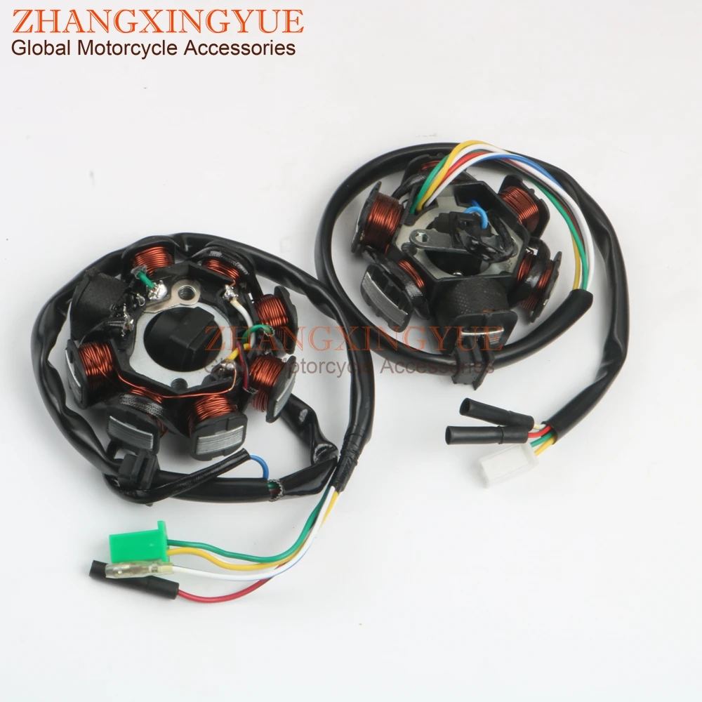 Scooter Ignition Stator 6- 8 coils for REX JINAN QINGQI SHENKE RS SC 125 1000 1100 Speedy 125cc GY6 125cc 150cc 152QMI 157QMJ 4T