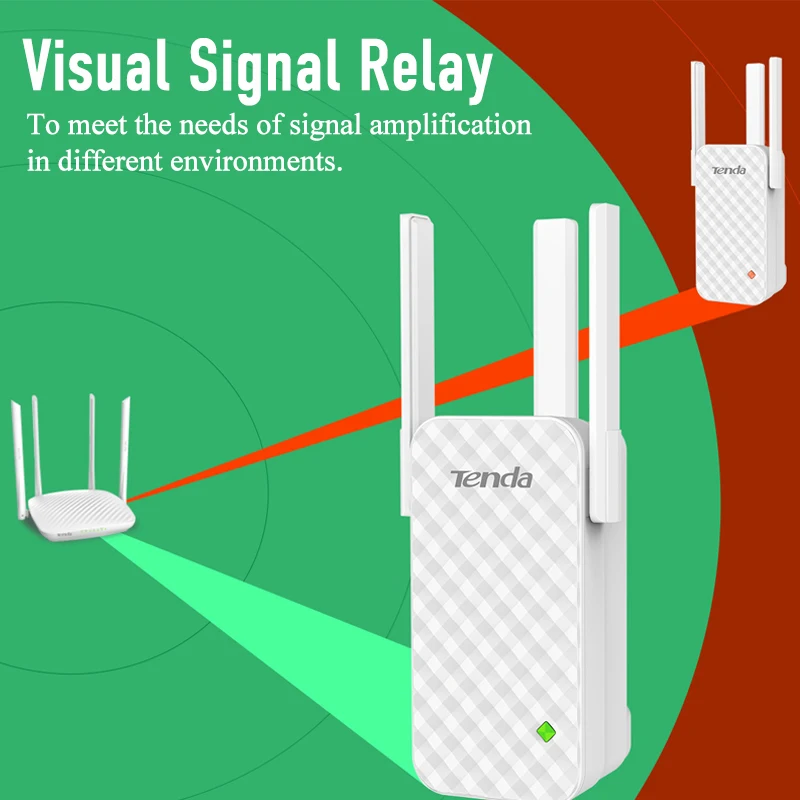 Tenda A12 300Mbps WiFi Repeater Wireless Range Extender Wi-Fi Signal Amplifier Expander, Wireless N300 Universal Range Extender