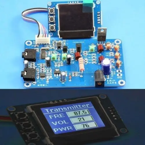 Imagem -04 - Kits Faça Você Mesmo 5w7w Transmissor fm Estação de Rádio Pll Estéreo Kits de Freqüência Digital Mais Lcd Display Digital Smd Soldada já