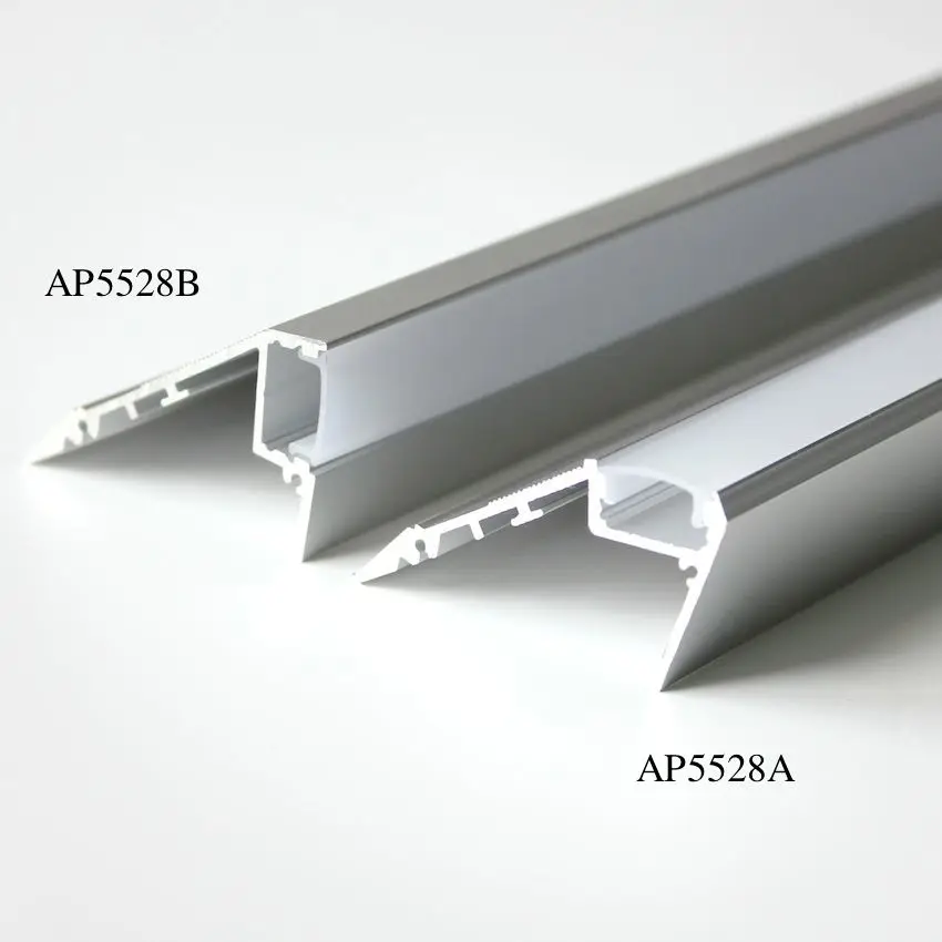 

10m(10pcs) a lot, 1m per piece, led Aluminum profile for stair, clear cover or milky diffuse cover