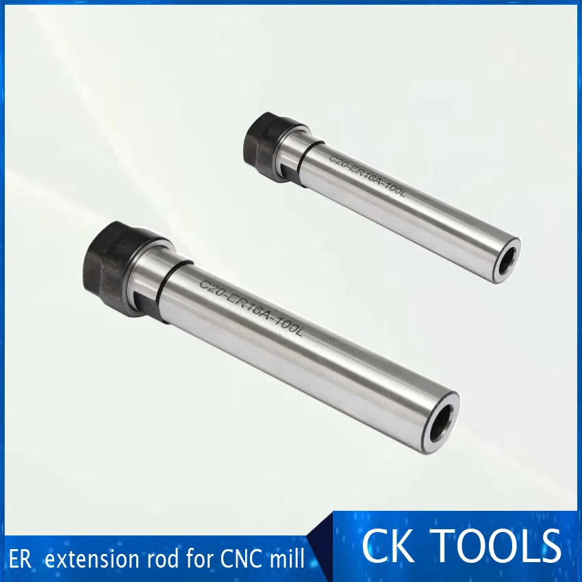 

1PCS C20 ER11 ER20 C20 ER16 ER25 100L 150L collet chuck deep processing CNC straight shank 20mm extension rod for CNC mill