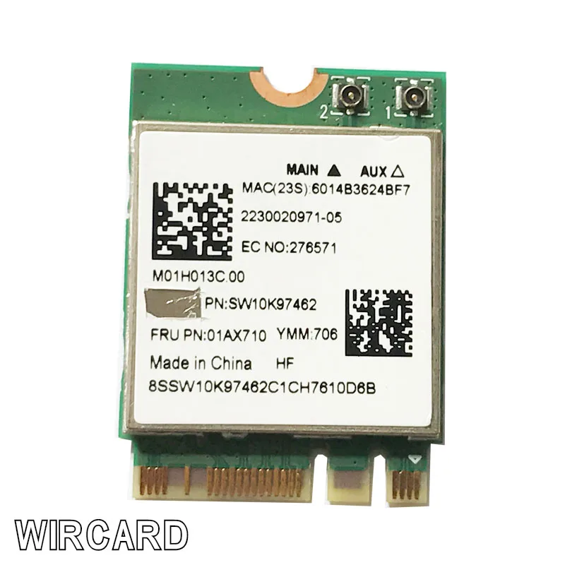 RTL8821CE 802.11AC 1X1 Wi-Fi+BT 4.2 Combo Adapter Card FRU 01AX710 wireless network card For laptop