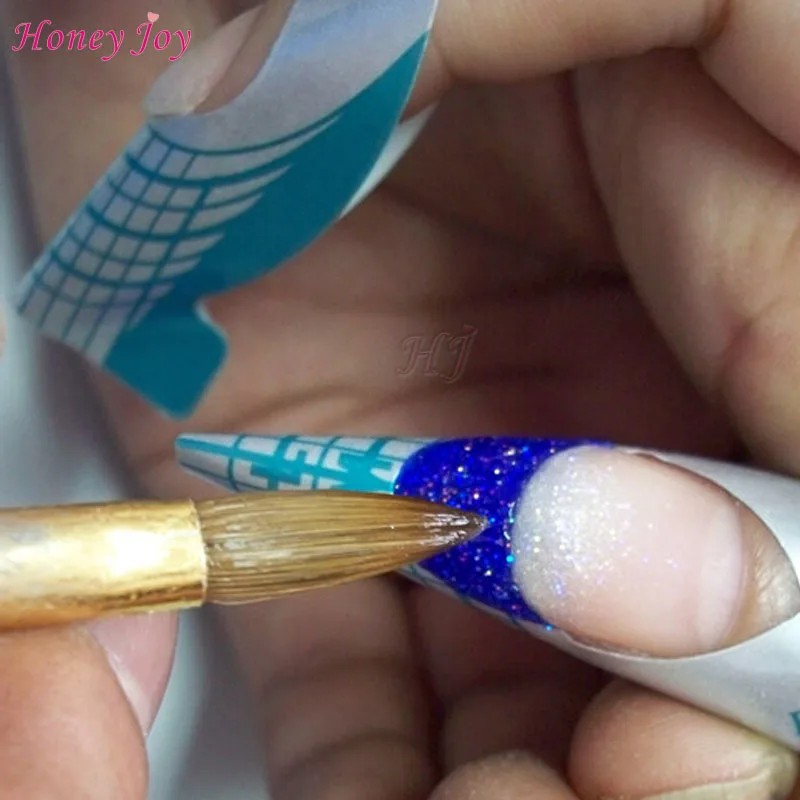 1Pc Kolinsky Acryl Nail Art Borstel Geen. 2/4/6/8/10/12 Uv Gel Carving Penborstel Liquid Powder Diy Beauty Nail Tekening