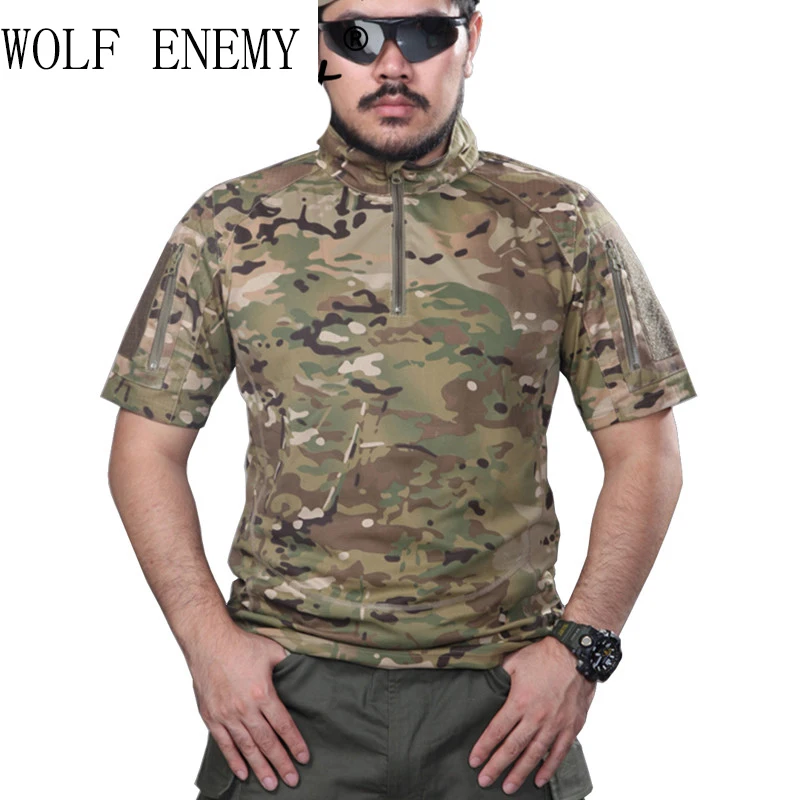 Multicam Tropic Shirt Quickdry  Stand Collar Shirt Outdoor MTP  Shirt  T-shirt