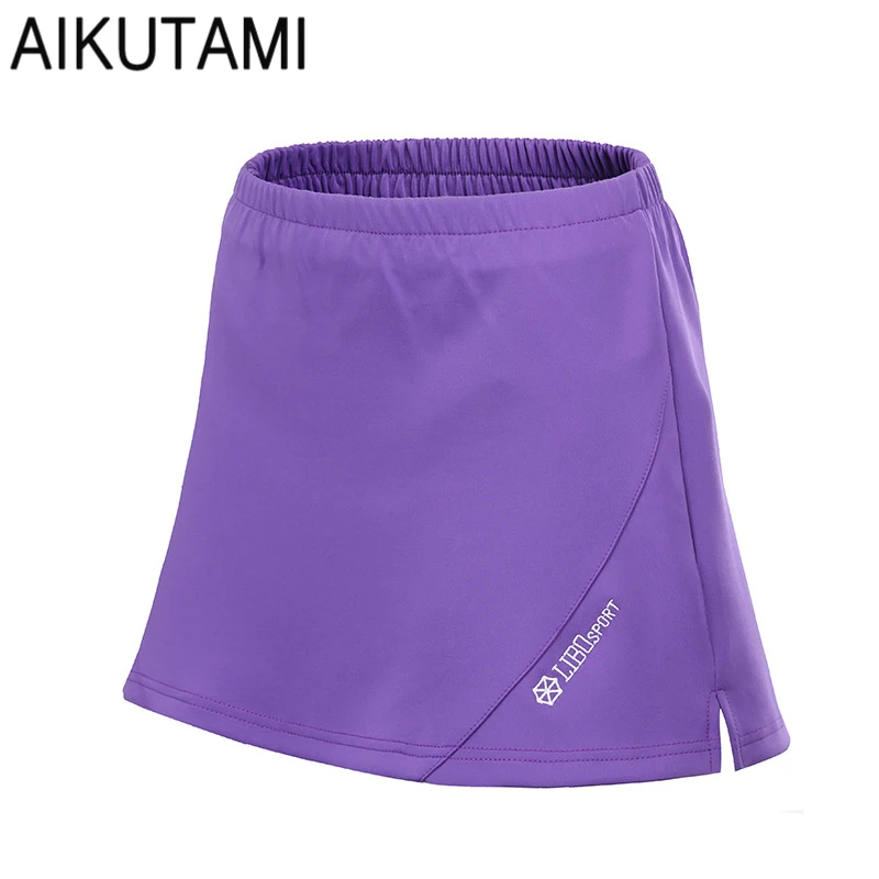 

New Breathable Quick Dry Tennis Skorts Women Anti-emptied Elastic Waist Skort Sport Pantskirt Badminton Workout Tennis Skirt