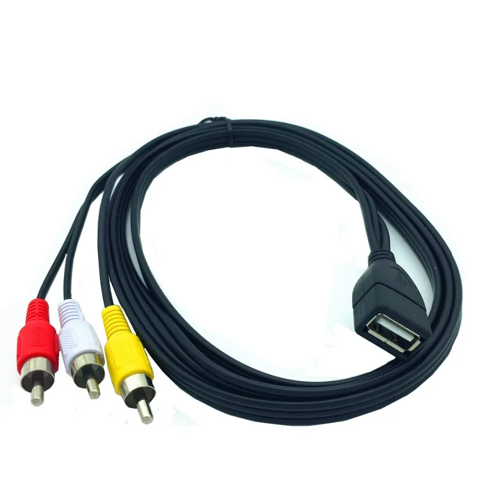 Usb الأنثى إلى 3RCA كابل usb إلى ثلاثة اللوتس av خط USB إلى AV الصوت و الفيديو خط قمة مجموعة مربع خط