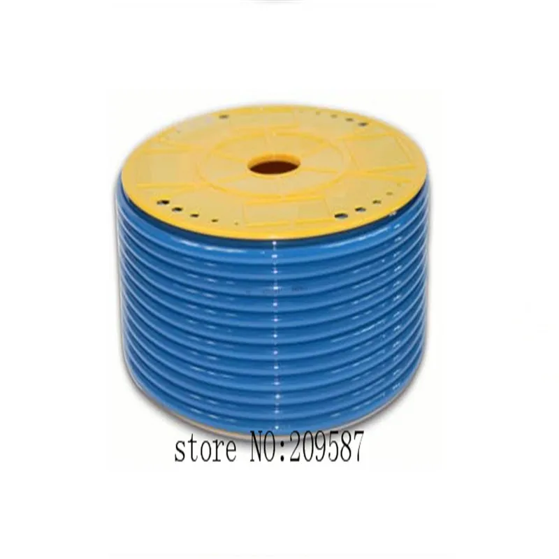 Tube PU Pneumatic Hose 4mm x 6mm for pneumatics 25meter Blue color