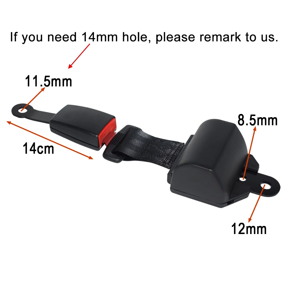 Universal Retractable 2 Point Seat Belt Lap Auto Car Safety Seatbelt Set Kit For Cars Truck Bus Cars Fit With Steel Buckle