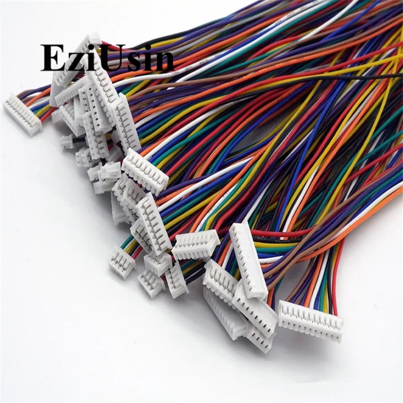 5sets 1.25mm Female male Connector Terminal Cable 10cm 20cm 30cm Connector XH 1.25 JST Single Double Head