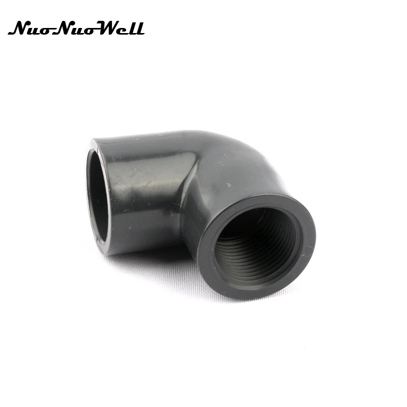 

1pcs NuoNuoWell PVC ANSI 1" Thread 90 Degree Elbow Pipe Connector Hose Adapter Garden Irrigation Watering Fish Tank Fittings