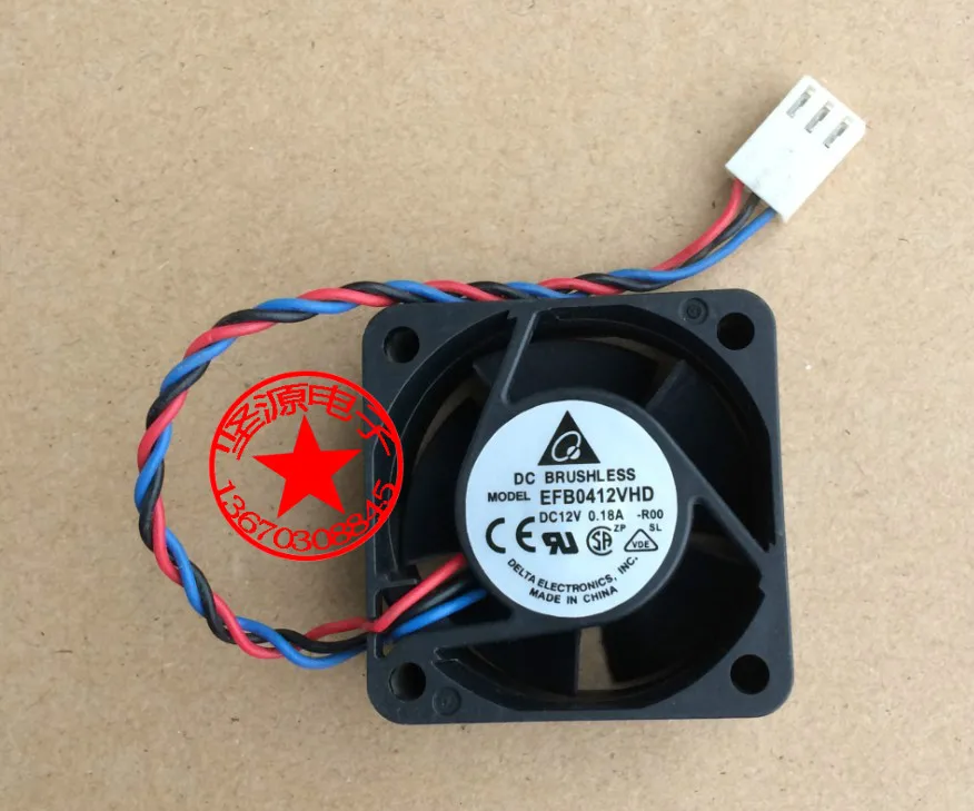 

Original DELTA EFB0412VHD -R00 4cm 4020 12V0.18A Cooling fan