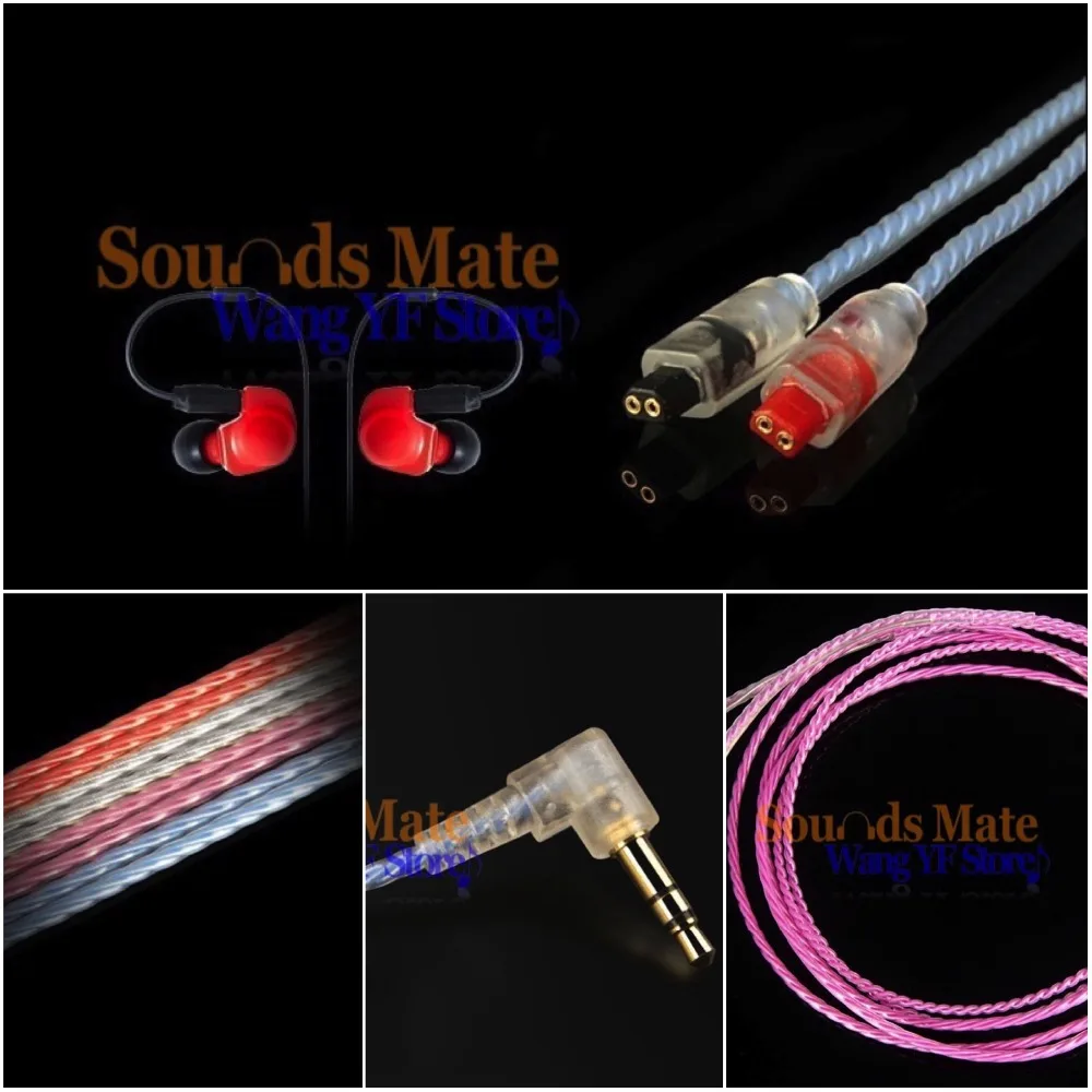 Silver Plated 6N OFC Cable For Audio Technica ATH IM04 IM03 IM02 IM01 IM50 IM70 Headphone 4 Colors Select