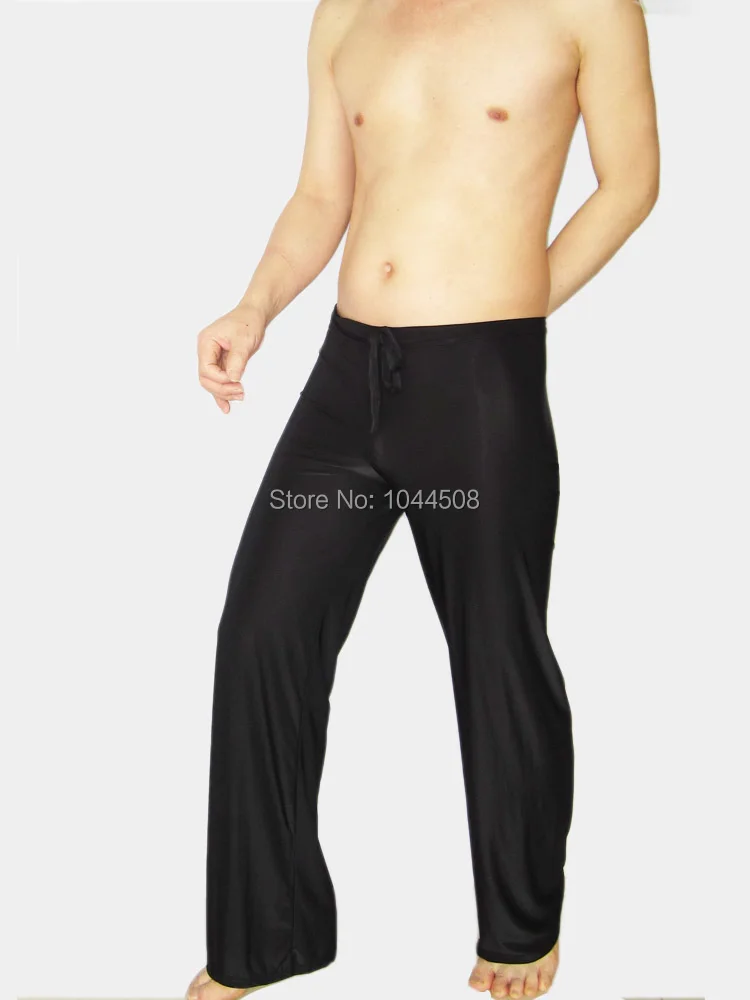 

Casual trousers male home panties trousers ultra-thin transparent silky viscose underwear pajamas Sleep bottoms