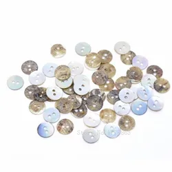 50Pcs11mm Mother of Pearl round Buttons for Sewing, Scrapbooking, Embelishments, Crafts 7NK32