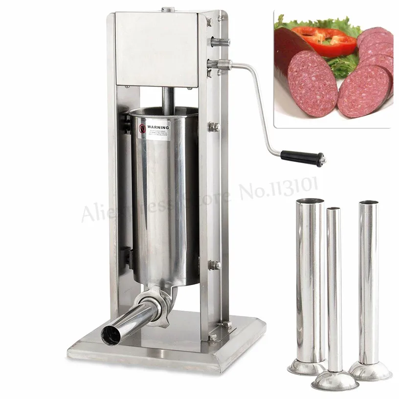 5L Household Vertical Sausage Stuffer Stainless Steel Sausage Maker Spanish Churros Maker Machine Commercial Churro Extruder