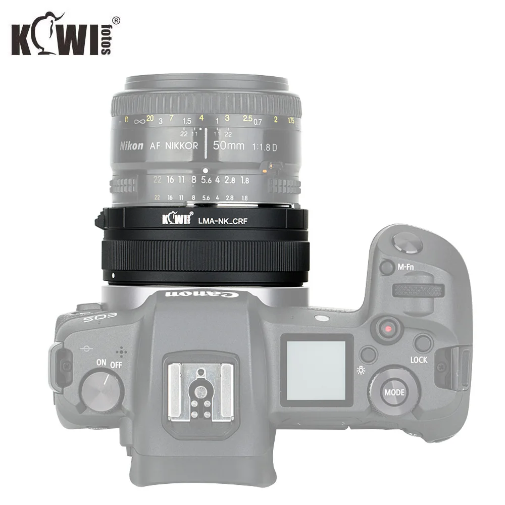 KIWIFOTOS LMA-NK_CRF Ống Kính Cho máy Nikon F Gắn Ống Kính cho Canon RF Gắn Thân Hợp Kim Nhôm + Đồng