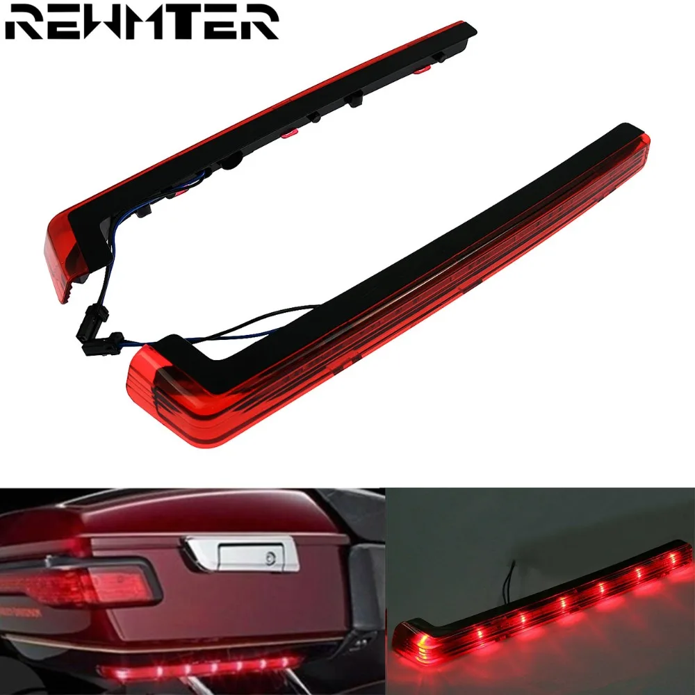 

Motorcycle Tour Pak Pack Accent Side Panel LED Light Red For Harley Touring Street Glide Road Glide FLHR FLHX FLTRX 2006-2017