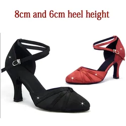 Women's Dance Shoes Closed Pointed Toe Latin Ballroom Salsa Dancing Shoes For Girls Closed Toe Latin Dance Shoes Wholesale