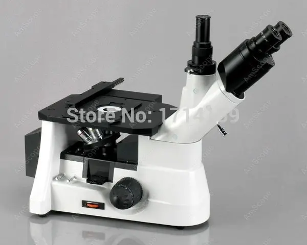 

Inverted Microscope-AmScope Supplies 40X-1000X Infinity Polarizing Inverted Metallurgical Microscope + 10MP