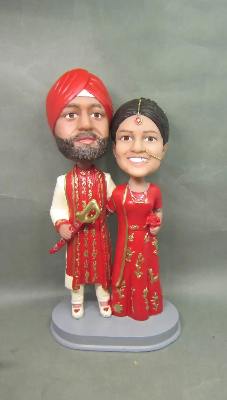 Personalized bobblehead doll India Couple  wedding gift wedding decoration resin doll Custom doll