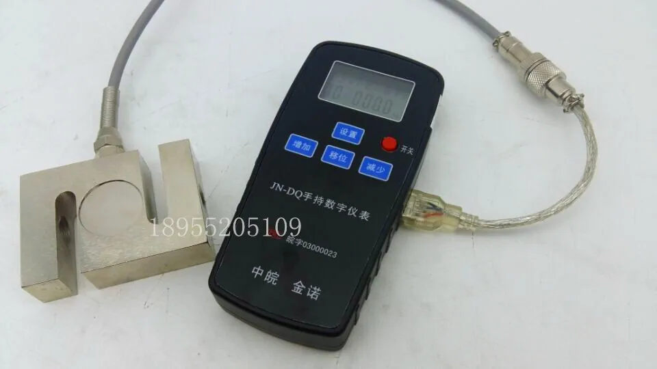 S Type Pressure Sensor with Black Handheld Meter Battery for Outdoor Use.